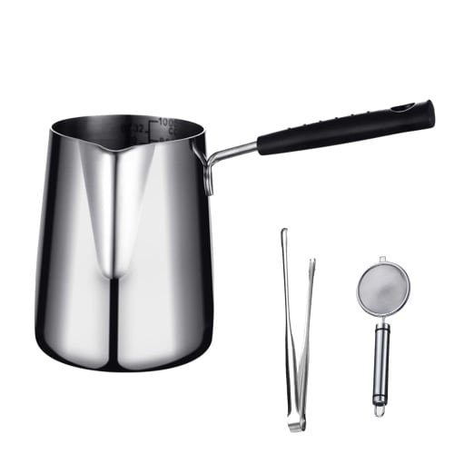 SHAWIN Deep Fryer, Deep Fryer, Milk Pan, Suitable for Single-Person Use, Easy to Clean, Mini, Deep Fryer, Includes Tongs, Oil Drainer, and Colander, O