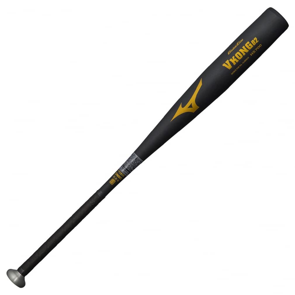 

MIZUNO 02 84cm Hard Baseball for Junior High Schools V-Kong Bat, Metal, чёрный