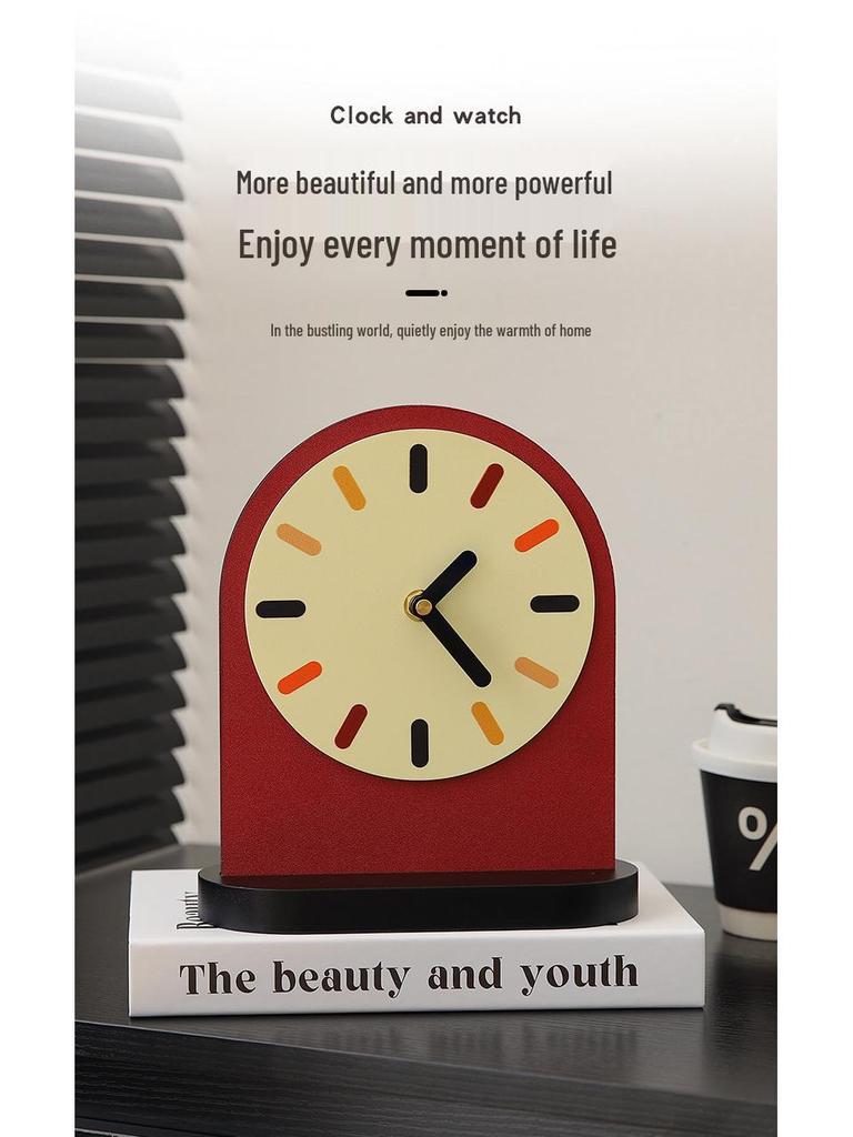 Elegant Digital Desktop Alarm Clock with Display and Tabletop Ornament