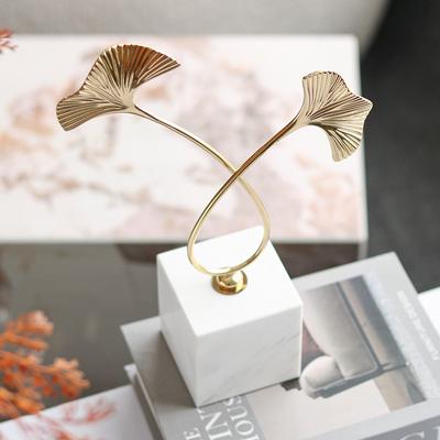 New Chinese Style Light Luxury Ornaments, Ginkgo Leaf Soft Ornaments, Living Room Entrance Model Room, B&B Hotel, Zen Furnishings