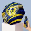 Leeds United Calcio Modello Stampato Mini 5 Pieghe 8 Stecche Compatto Ombrello Antivento Impermeabile Leggero Portatile Pieghevole