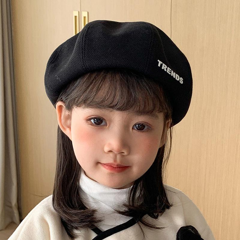 Childrens Wool Beret Hat With Warm Fleece Lining For Winter Kids Girls
