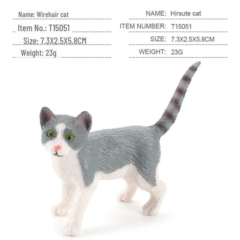 Seashell Cat Figurine: Realistic Kitten Toy Model