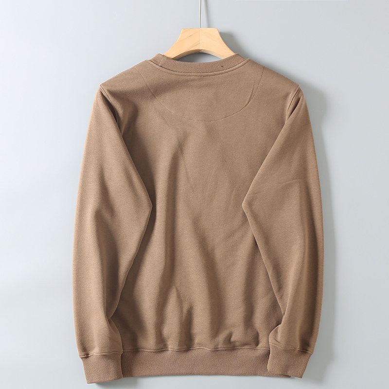 320G Heavy Beef Tripe Terry Pullover Amekaji Retro Style No Sense Print Loose round Neck Hoodie