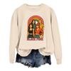 Women's Fashionable And Casual Long Sleeve Round Neck Printed Sweatshirt