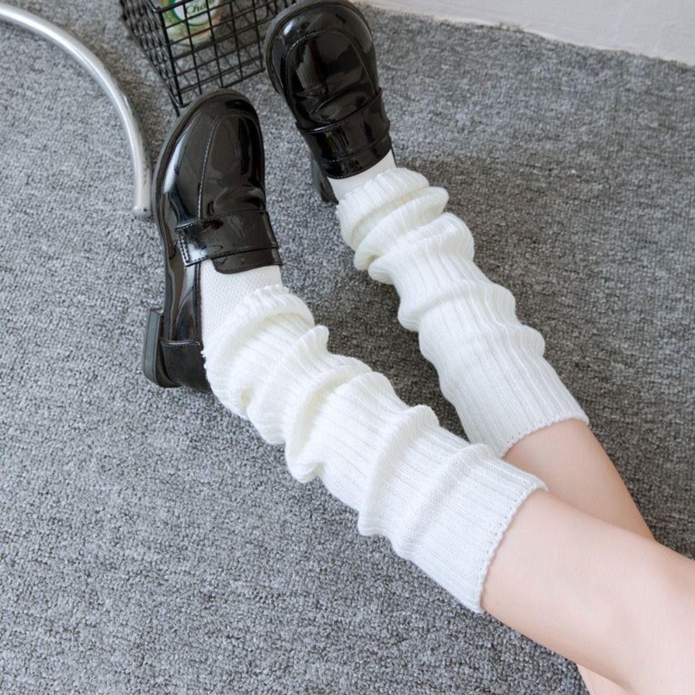 Harajuku Jk гетры однотонные носки Kawaii вязаные чехлы для ног для ...