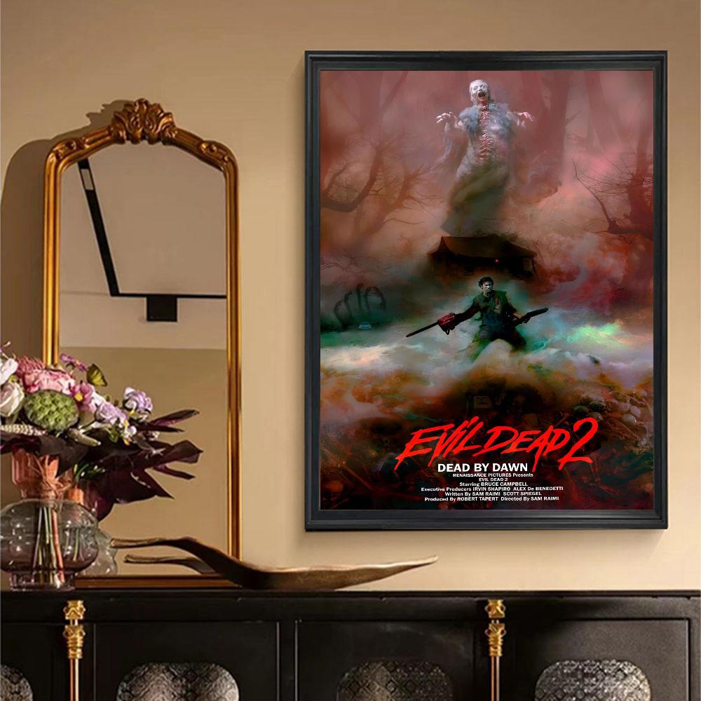 1pc Classic Horror Movie The Evil Dead Abstract Vintage Poster HD Posters Home Room Bar Cafe Decor Art Wall Painting Picture