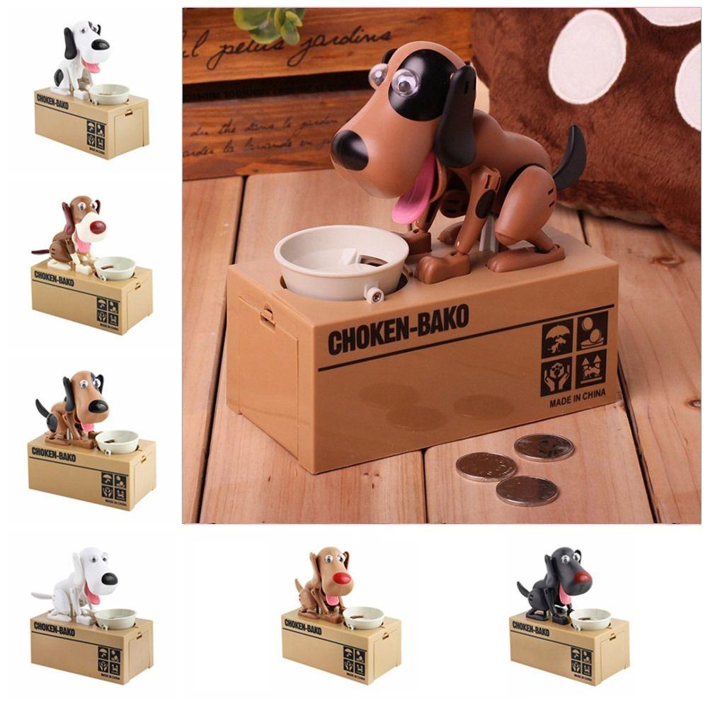 Large Capacity Automated Dog Steal Coin Piggy Bank Anti-fall Coins Storage Box  Living Room
