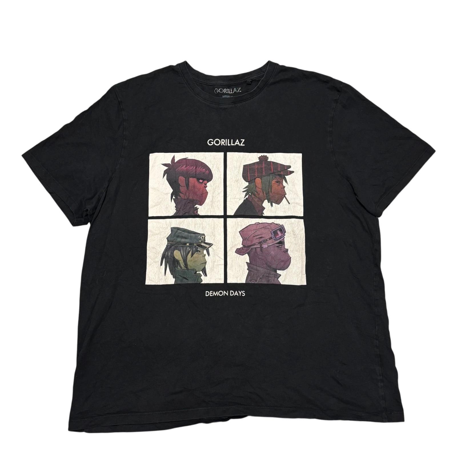 

Gorillaz Shirt XL Black Tour Concert Indie Band Tee Y2K Damon Albarn Oasis Blur S