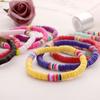 Color Soft Pottery 6mm Beach Bracelet Women's, Bohemian Elastic Rope Bracelet Jewelry