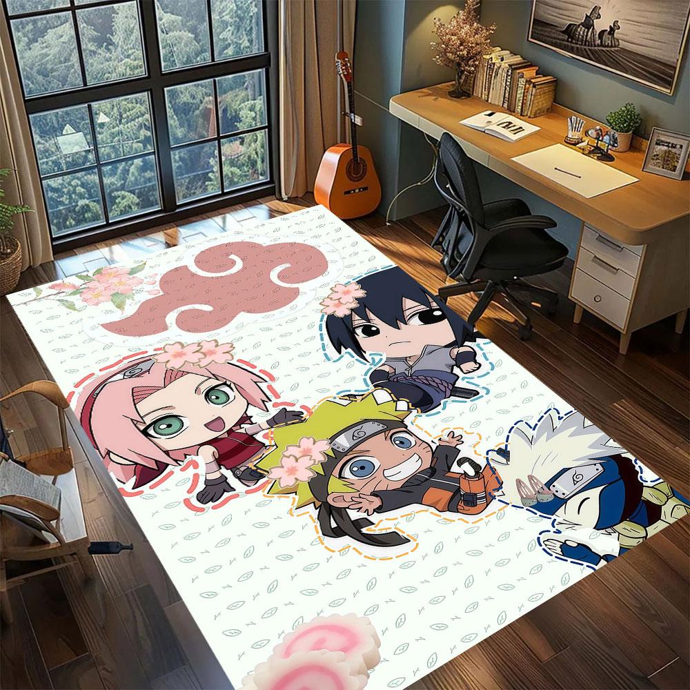 Naruto Anime Charakter Teppich für Wohnzimmer Schlafzimmer Heimdeko Coole Filmmatte Spielbodenmatte