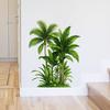 Green Plants Wall Sticker Self-adhesive Waterproof PVC Spring Floral Plants Sticker Home Office Living Room Bedroom Wall Decoration Decal