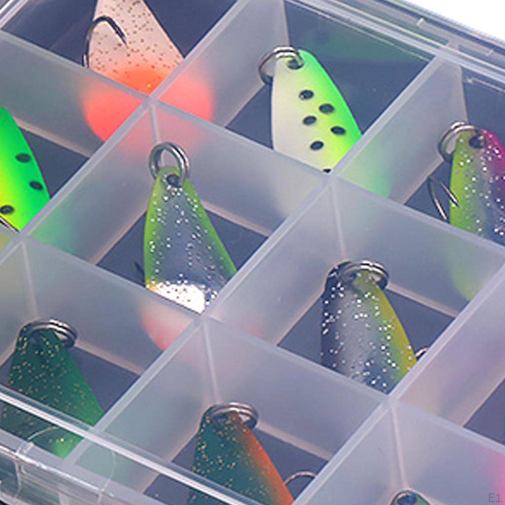 12Pcs Fishing Spoons Lures Bass Baits for Saltwater Trout