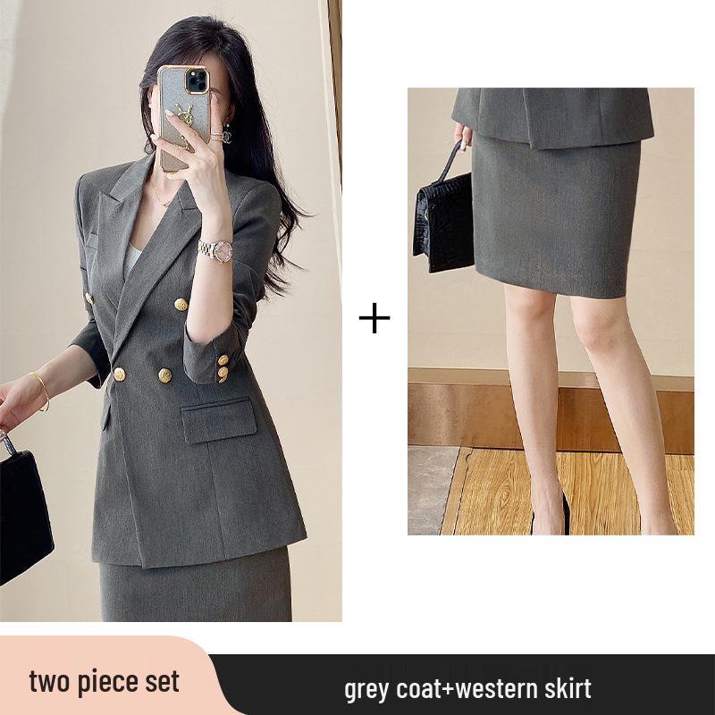 2024 Women's Professional Autumn Suit Set: Formal Blazer and Trousers