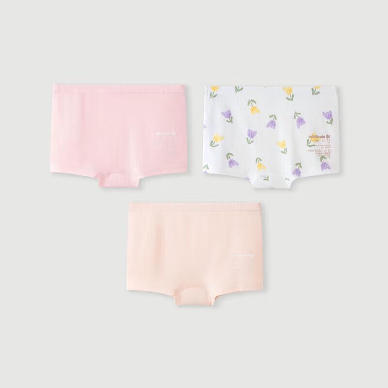 Mini Balabala Girls' Breathable Cotton Underwear 3-Pack
