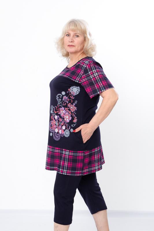 Set – Women's Cotton Tunic & Capri Pants, Breathable Homewear, Summer, 8056-005-33 HC