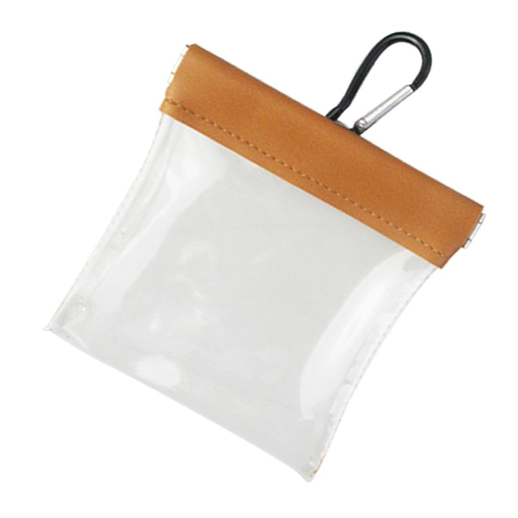 Clear Golf Tee Storage Bag With Clip Portable Golf Tees Pouch Waist Bag Light Weight Golf Tee Holder Pouch Enduring