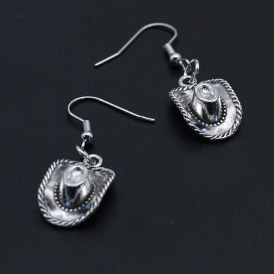 1 Pair of Retro Boho Western Cowboy Themed Pendant Earrings for Everyday Parties