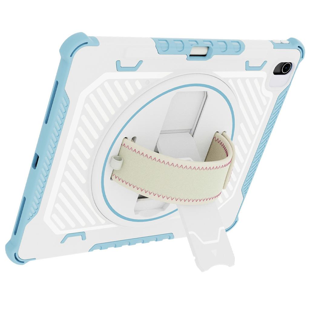 For iPad Air 13 (2025)/(2024) Case Kickstand PC+TPU Shockproof Tablet Cover With Hand Strap