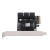 Sata Expansion Card Lightweight Portable ASM Chip 5 Connection Terminals PCB Expansion Card