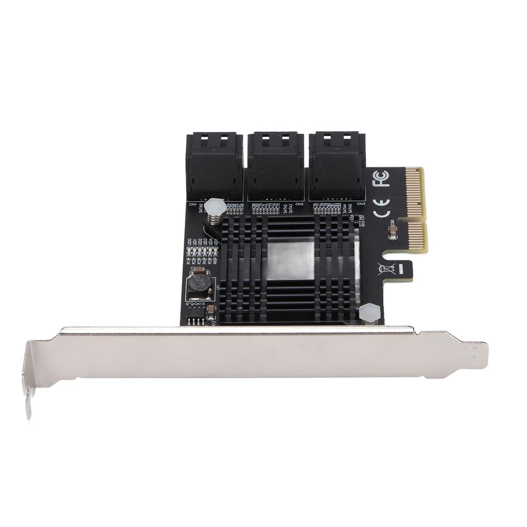 Sata Expansion Card Lightweight Portable ASM Chip 5 Connection Terminals PCB Expansion Card