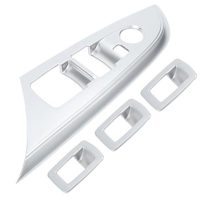 4pcs Matte Chrome Window Button Frame Sticker Cover Fits for X3 F25 2011 2018 Left Hand Driving