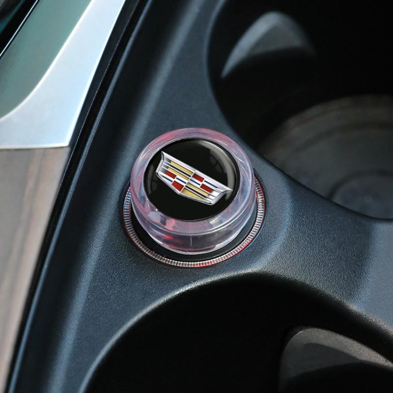 ABS Dust Proof Car Logo Cigarette Lighter Cover Protector Caps for Cadillac ATS BLS CT4 CT5 CTS ESCALADE SRX STS XT4 XT5 XT6 XTS