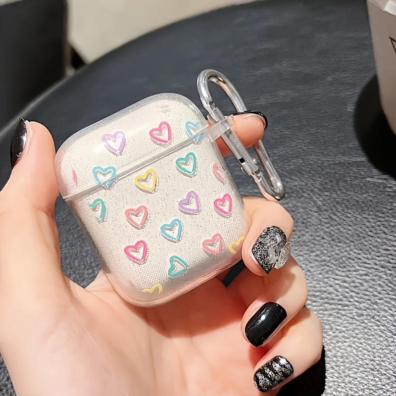 Cute Love Transparent Earphone Protective Cover for AirPods Pro2/Pro3/Pro Anti Drop Earphone Cover for AirPods 4/3/1/2Anti Shock