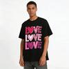 Love Print Casual Top Sweet Style Versatile Loose T-shirt Pure cotton T-shirt