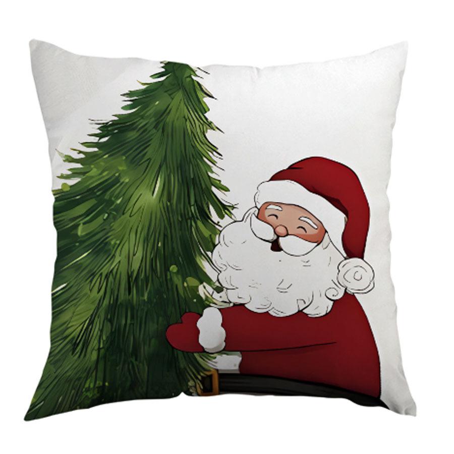 Christmas Christmas Elements Throw Pillow Cover Home Sofa Decorative Pillow Santa Claus Cushion Cover