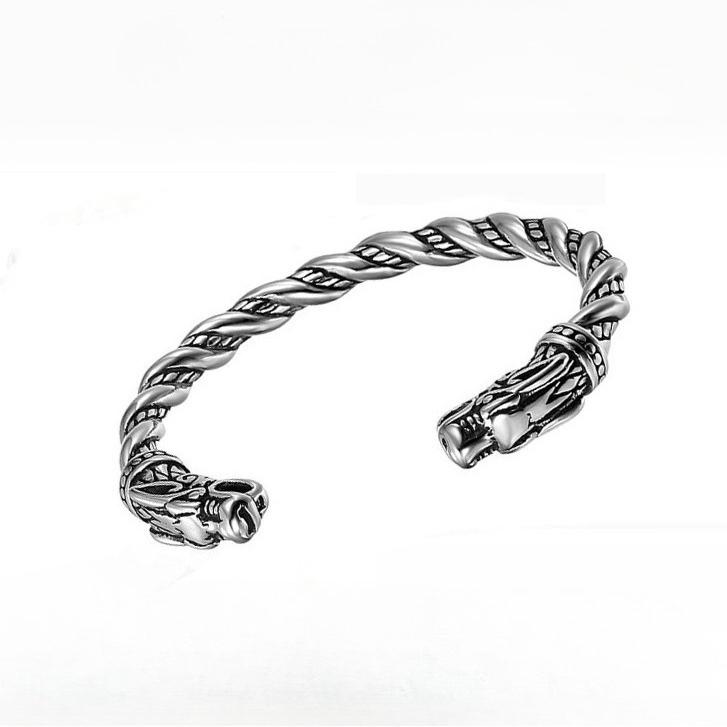 Vintage Cuff Bangle Adjustable Alloy Norse Scandinavian Jewelry Birthday Gifts for Men Husband Boyfriend Best Friends