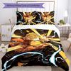 3pcs Agatsuma Zenitsu (4) Design Cover Set - HD Printed Bedding with 1 Cover and 2 Pillowcases - Perfect for Home and Dorm Decor