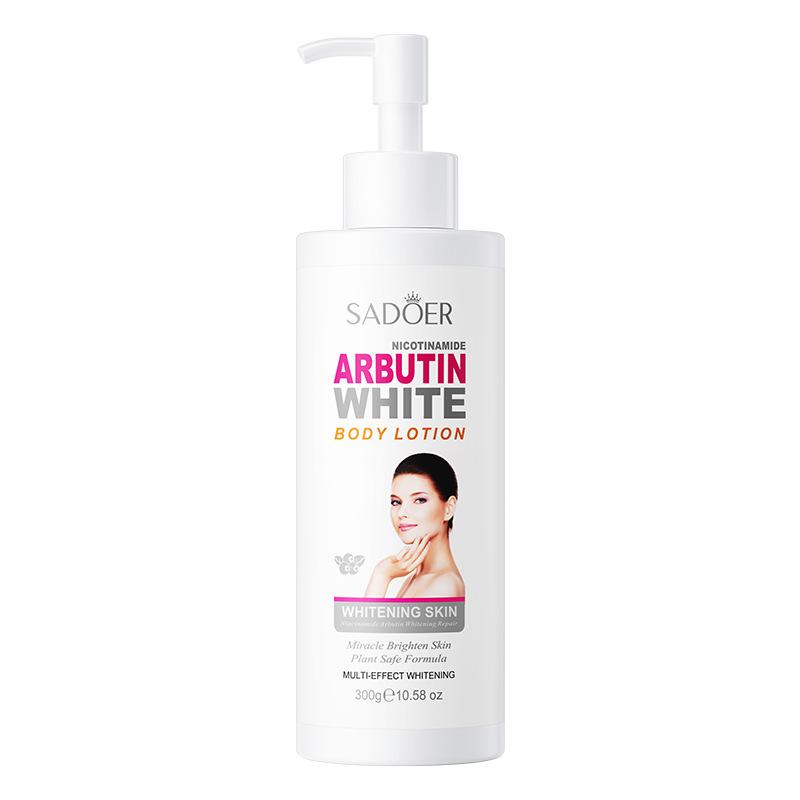 Whitening Body Lotion SADOER Niacinamide Arbutin Brightening Skin Tone Moisturizer 300g