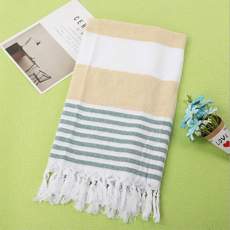 Turecki Ręcznik Plażowy z Frędzlami Ręcznik Kąpielowy dla Dorosłych Nowy Ręcznik Kąpielowy do Pływania Bawełniany Szal