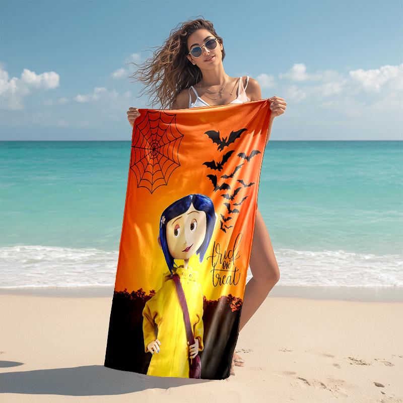 Coraline Beach Towel Outdoor Camping Beach Towel for Vacation Swim Outdoor Pool Absorbent Bath Towel