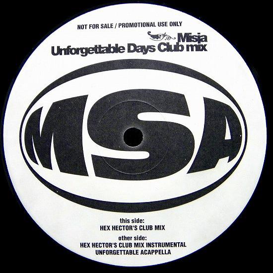 

12inch Record MISIA Unforgettable Days Hex Hectors Cl NONE BMG 1999 Japan Japanese Club Dance Used