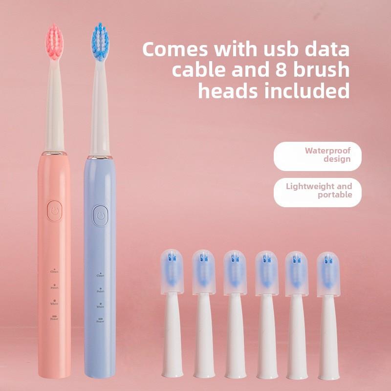 Adult USB Charging Sonic Toothbrush Third Gear Electric Soft Hair Waterproof
