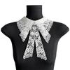 Vintage Embroidery Fake Collar For Women White Lace Hollow False Detachable Collar Lapel Shirt Tie Necklace Clothes Accessory