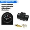 52mm Water Temperature Gauge 40-120 Celsius Water Temp Sensor Joint Pipe Sensor 26/28/32/34/36/38/40mm Hose Adapter For 12V Car