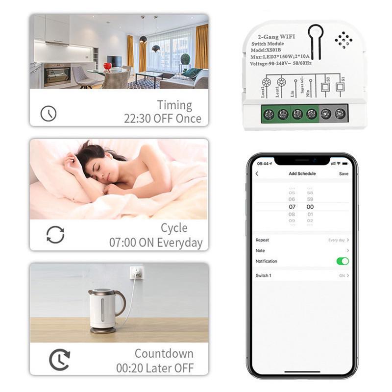 Graffiti Smart WiFi Voice-Controlled 2-Way On/Off Switch XS01B