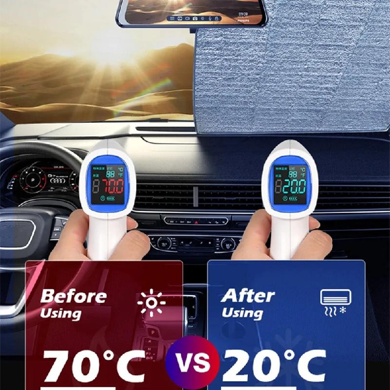 2pc140x70CM Car Window Sun Shade Windshield Snow Ice Anti-UV Protection Front Rear Windshield Block Cover Visor Auto Accessories