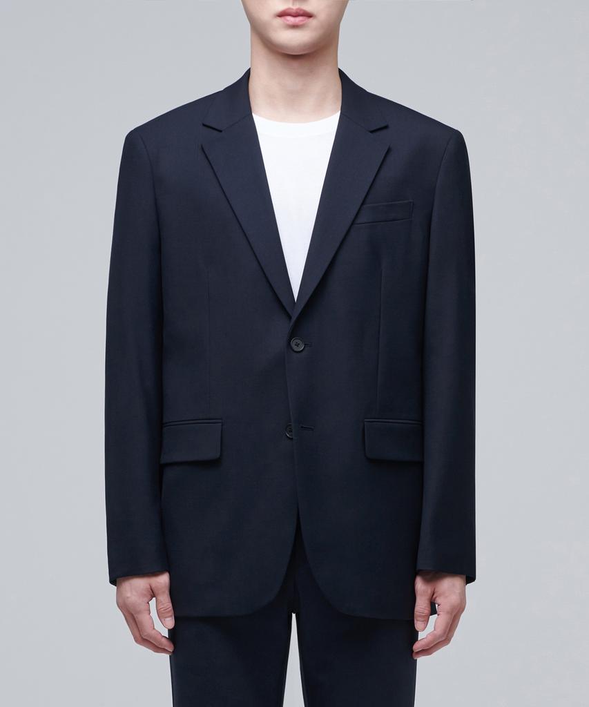 Musinsa Standard Relaxed Basic Wool Blazer [Navy]
