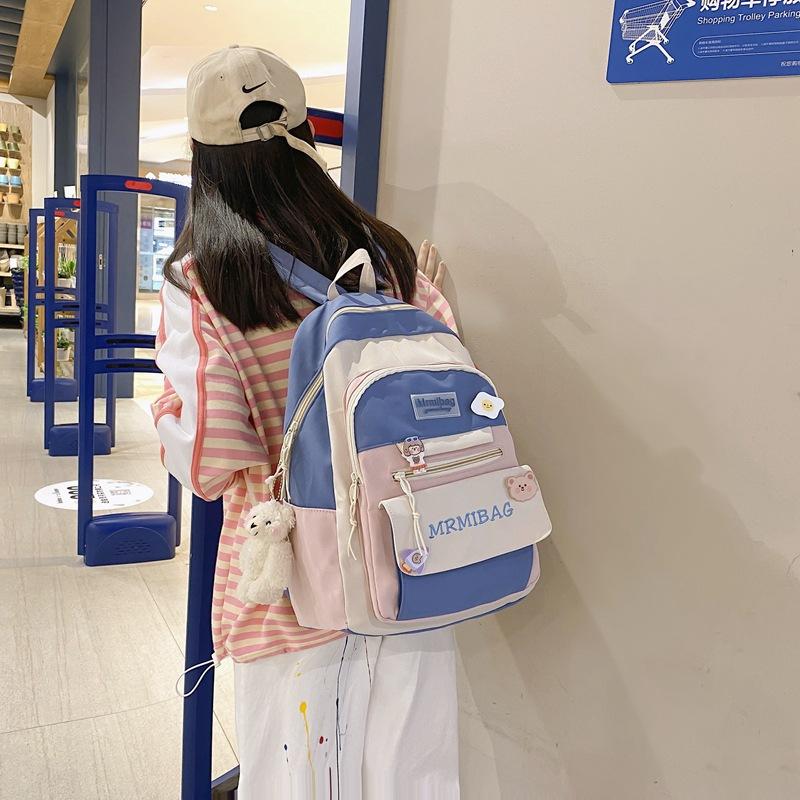 Schoolbag schoolbag for female junior high school students Large capacity Harajuku ins Japanese backpack for college students Simple high