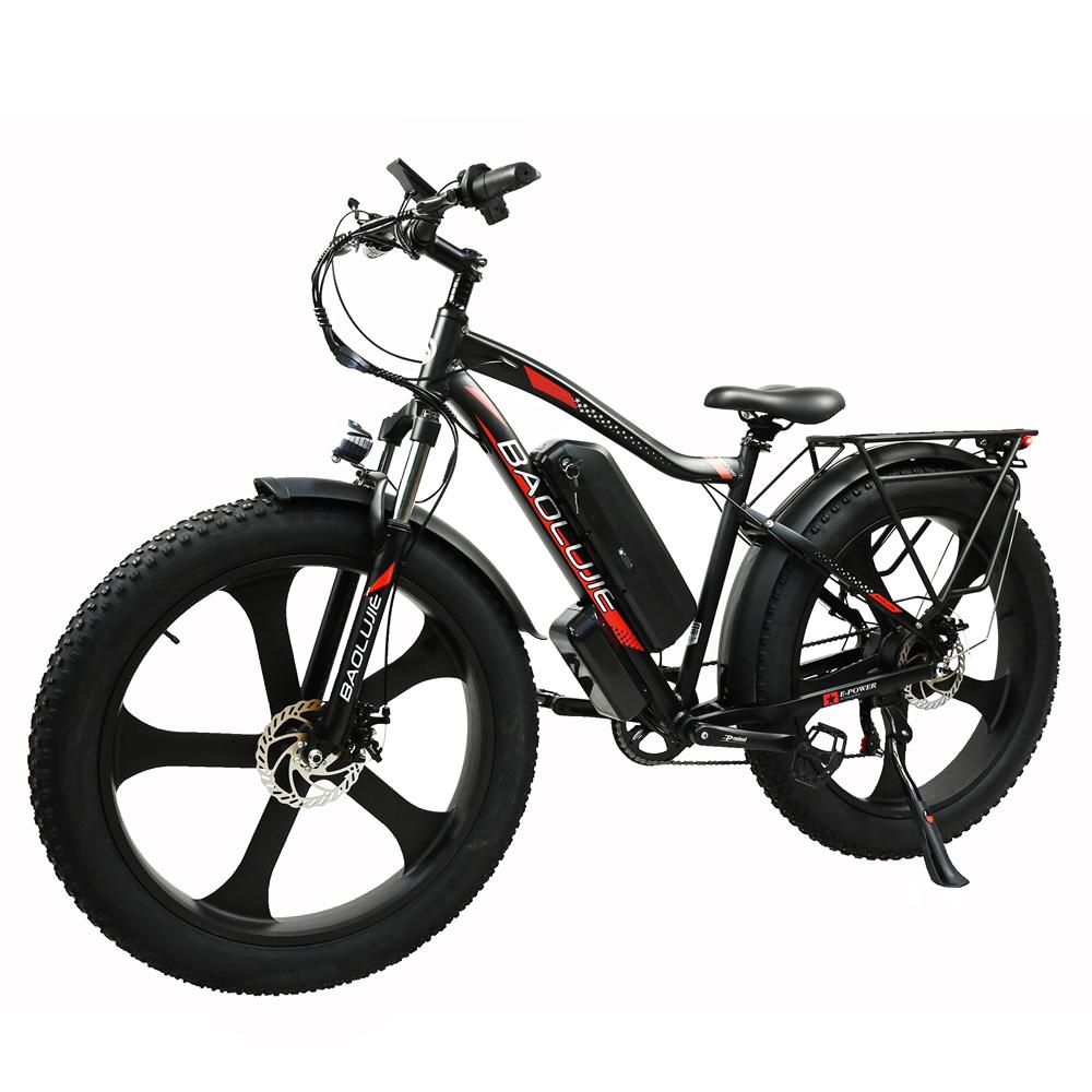 BAOLUJIE DP-2620 Integrated Wheel Adult E-Mountain Bike  500W Motor 48V13AH Battery 26 Inch Fat Tires Off-Road Electric All-Terrain Electric Bicycle