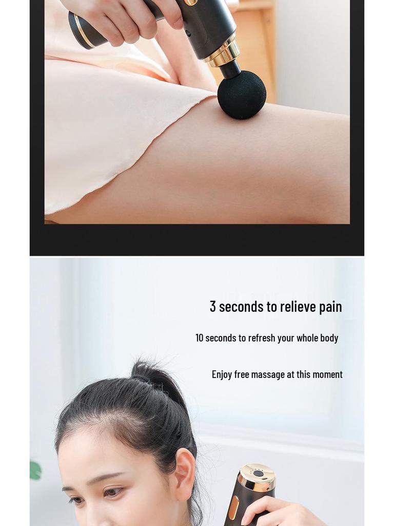 Compact Silent Massage Gun: Powerful, Low-Noise, Long-Lasting Battery with High-Frequency Vibration