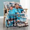 Manchester City Personalized Text Blanket Lightweight Customizable Blanket Ultra-Soft Suitable for Living Room Office Chair Bed Picnics