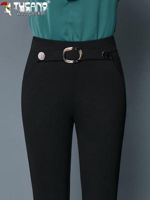 Specht Herbst Damen High Waist Straight-Leg Drapierte Anzughose