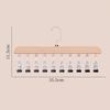 1PCS Solid Wooden Trouser Clip Home Closet Stainless Hat Skirt Storage Rotatable Multi-Clip Student Dormitory Storage Clip