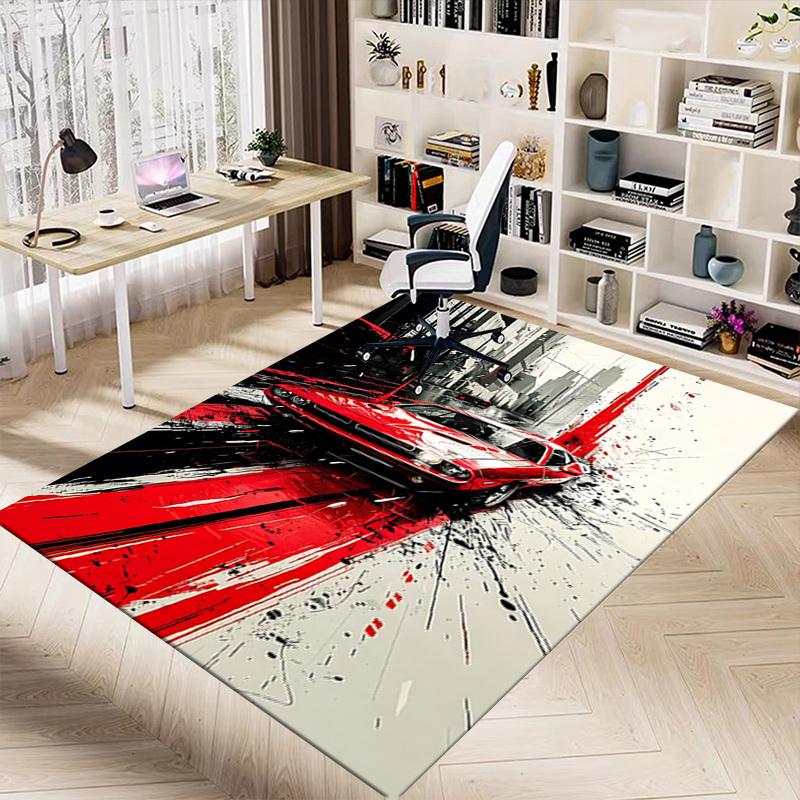 1PC car street art Carpet Office Rug Mat Home Decor Area Carpet Festival Gift Office desk chair carpet Longlasting Material