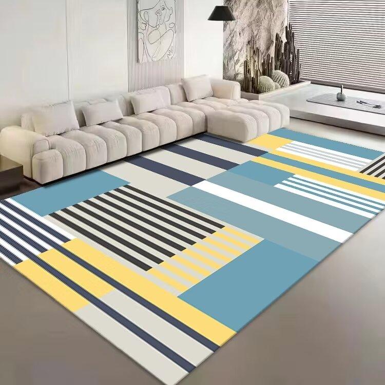 Nordic Geometry Carpets for Living Room Simple Pattern New Home Decoration Rugs Bedroom Cloakroom Decor Rug Anti-slip Mat Tapete